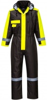 Portwest Black/Yellow Lined Waterproof Winter Coverall S585